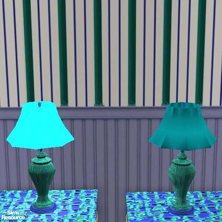 Sims 2 — Blue/green table lamp base by buntah — This is part of my Tranquil Library set.
