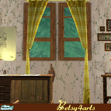 Sims 2 — Pete's Curtains by Betsy4arts — These curtains are stained and faded.Betsy's creations