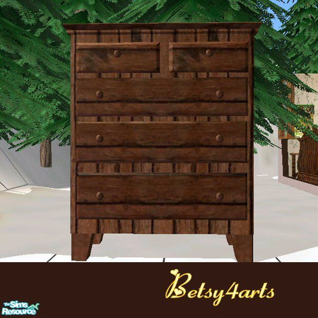 Sims 2 — Pete's Dresser by Betsy4arts — Pete's dresser is moldy old wood slats.Betsy's creations