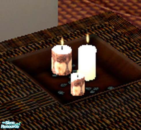 Sims 2 — Muga apple cinnamon candles by MugaSim — Create a modern living room with organic and warm colours