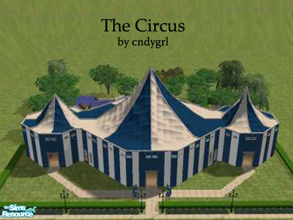 Sims 2 — Circus by oldmember_cndygrl2 — This circus-style building features an indoor pool, small general store and