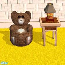 Sims 2 — Brown Bear Chair by buntah — This guy is SOOO cute, for the kids to sit on while watching TV :-) AND, my FIRST