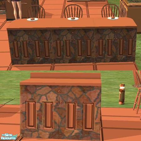 Sims 2 — Red clay countertop by buntah — This is the countertop for my Flagstone counters.