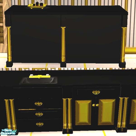 Sims 2 — Black counter TOPS by buntah — These are the countertops for my black and gold counters.