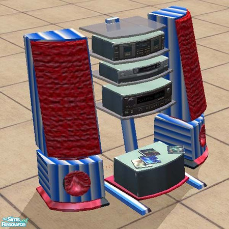 Sims 2 — Red, White & Blue Stereo BOTTOM by buntah — This is part of my Stereo Types set. Mix and match tops and