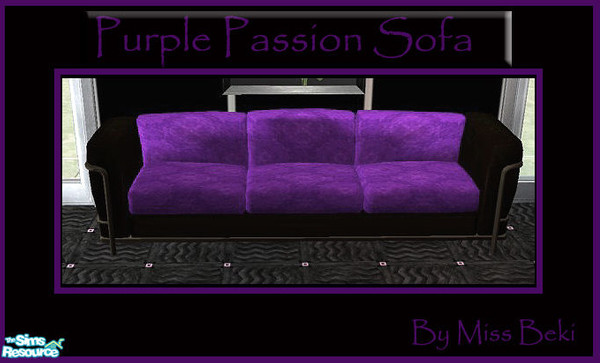 Sims 2 — Purple Passion Sofa by miss_beki — Purple Passion Sofa by Miss Beki