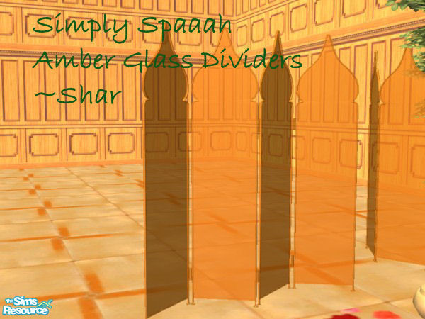 Sims 2 — Simply Spa Amber Screen by Big Bad Shar — Amber glass (transparent) screen