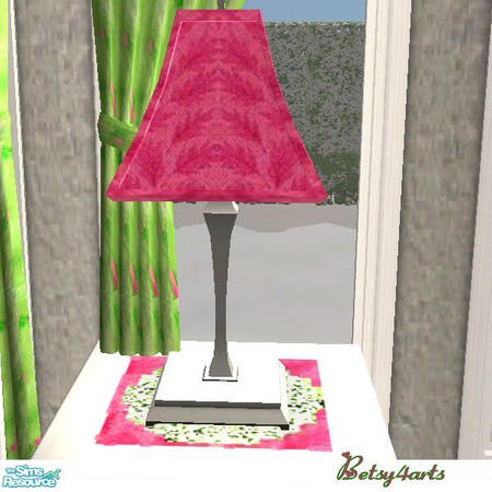 Sims 2 — Cherry Lime Tablelamp by Betsy4arts — A bright fuschia lamp.Betsy's creations