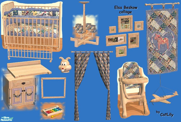 Sims 2 — Things for both Country Quilt Nursery Li by oldmember_CatLily — note: the "rabbit talk toy" change