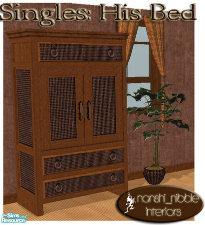 Sims 2 — Singles - His Bedroom new plant by TSR Archive — .