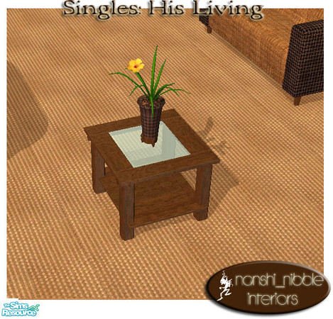 Sims 2 — Singles - His Living Room endtable by TSR Archive — .