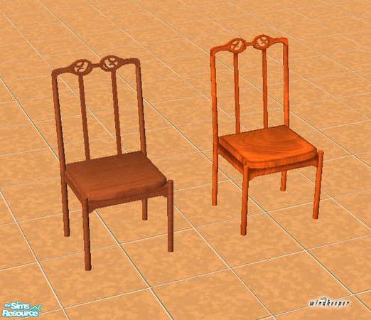 Sims 2 — A Little Less Oriental Dining Chair by TSR Archive — Modified from Maxis "Dynasty Dining Chair". Uses