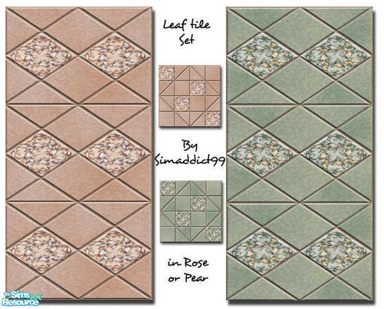 Sims 2 — Italian Leaf Tile by TSR Archive — 