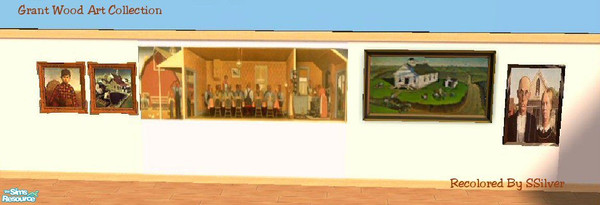 Sims 2 — Grant Wood Art Collection by SSilver — Grant Wood (1892-1942), an American artist, was a member of the American