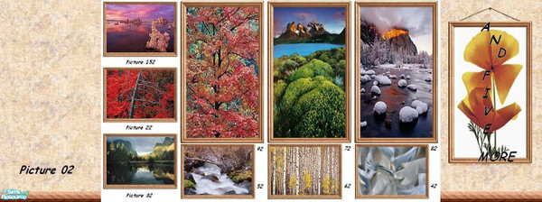 Sims 2 — Mix & Match Pictures 2 by Lorah — This is the matching set to Mix & Math Pictures. These pictures are
