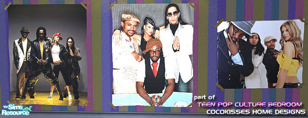 Sims 2 — Black Eyed Peas Poster Set by oldmember_CocoKissesNYC — Part of the Teen Pop Culture Bedroom Set by CocoKisses