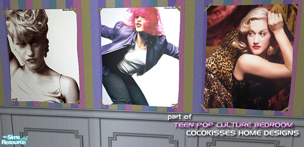 Sims 2 — Gwen Stefani Poster Set by oldmember_CocoKissesNYC — Check out the entire Teen Popculture Bedroom Set by