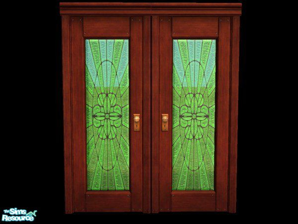 Sims 2 — Door - SBP Glass Green by victoriamayorofthetown — I was playing around with Super Blade Pro and came up with