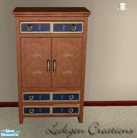 Sims 2 — Sophisticated Mancave - Armoire by lockgen — Part of my Sophisticated Mancave. Includes Hardware too.