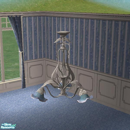 Sims 2 — Falling Blossom Ceiling Light - Base by belldandelion — White base frame of the ceiling light.