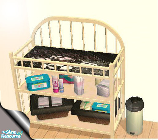 Sims 2 — FunkRose-Baby's Changing Table by AngelKitten056 — The Funk Rose set only uses 3 colors: Pink, white and brown.