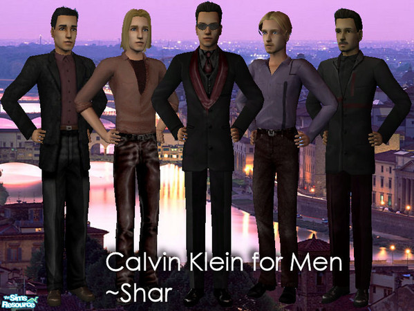 Sims 2 — Calvin Klein for Men by Big Bad Shar — This set features menswear from the Calvin Klein fashion show in Milan. 