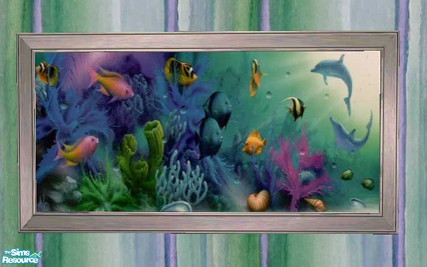 Sims 2 — Beautiful Oceanic Framed Print (updated) by dancingaphrodite — Coordinates with our Oceanic Collection but