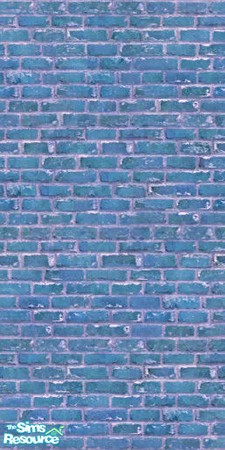 Sims 2 — blue bricks by twistedstar — slightly weathered but still beautiful