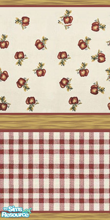 Sims 2 — Caramel Patch Wallpaper by puterwitch — It is said that looking at apples makes llamas hungry, but we may never