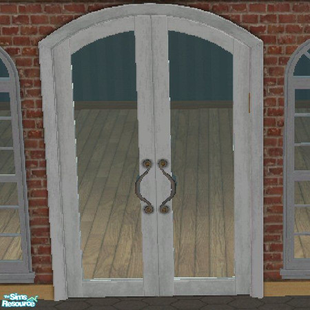Sims 2 — White French Doors by LilAl — I have always needed this door in white, so I made it in case you do too.