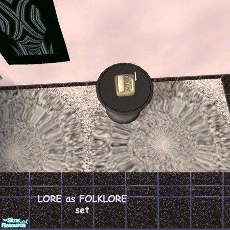 Sims 2 — Grey-golden telephone by lorettamouse — .