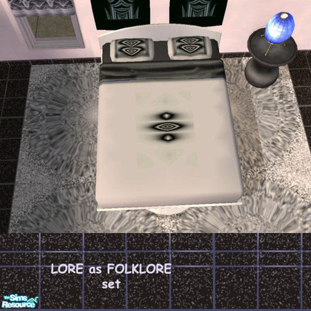 Sims 2 — SILKY Dreams by lorettamouse — Sheets made of silk in black, white and grey tones. Please rate my first creative