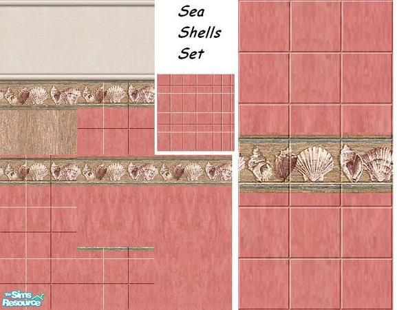 Sims 2 — Sea Shells Set by Lorah — This is a beautiful set for bath, kitchen, bedroom, livingroom... anywhere you want