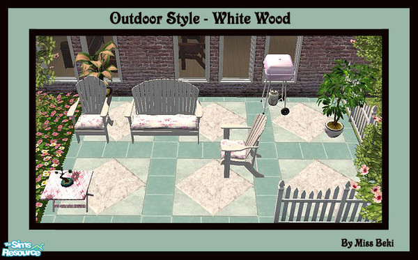 Sims 2 — White Outdoor Setting by miss_beki — White Outdoor Setting. Outdoor Style :) Beki x 