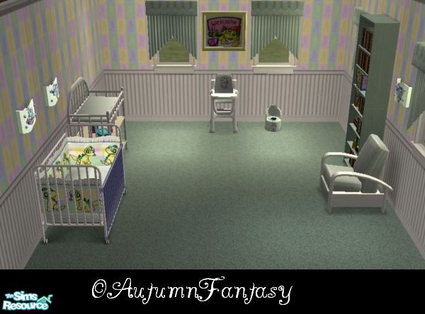 Sims 2 — NeoPets Baby Room by AutumnFantasy — This Set Comes with: - Crib - Changing Table - Training Potty - High Chair