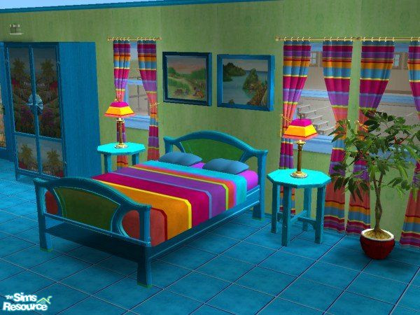 Sims 2 — Caribbean Paradise Set by MandyWhy — If the cold, dark winter days have your Sims feeling down, take them away