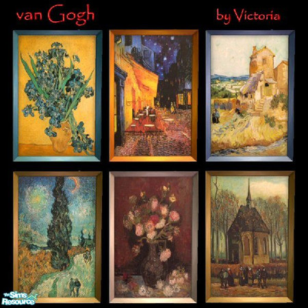 Sims 2 — van Gogh - Set 2 by victoriamayorofthetown — Here are some more paintings by Vincent van Gogh. His