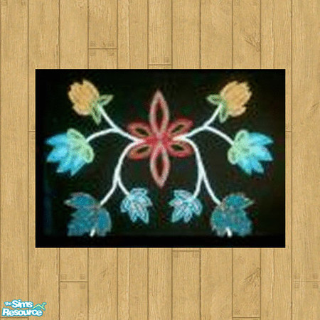 Sims 2 — Rug (2x2) on light wood floor by buntah — This is part of my Dinner Is Served dining room set.