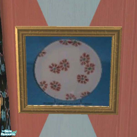 Sims 2 — Plate in a frame by buntah — This is part of my Dinner Is Served dining room set. Updated with SimPE v15 to be