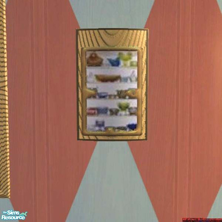 Sims 2 — Dining room wall shelving, small by buntah — This is part of my Dinner Is Served dining room set. Updated with