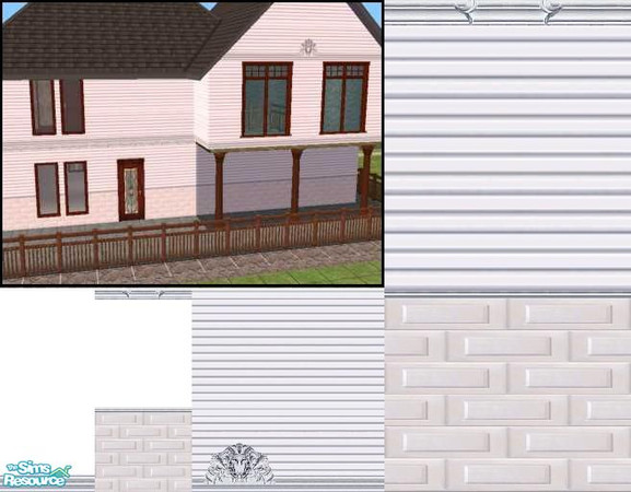 Sims 2 — Double Brick Set by Lorah — Heres 3 exterior and 2 interior walls for your Sims beautiful new home.
