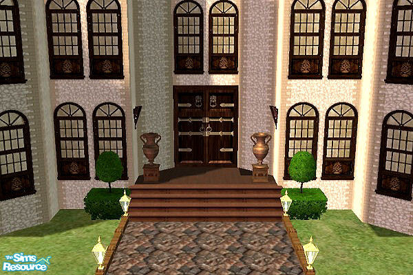 Sims 2 — Mansion building set by Cori27 — building set consists of a door, window, and outdoor light