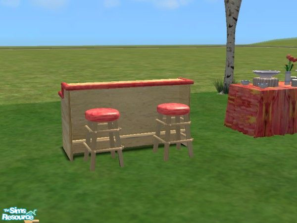Sims 2 — Tea Rose Bar by toriamos — A bar to go with the Tea Rose Wedding Party Set.