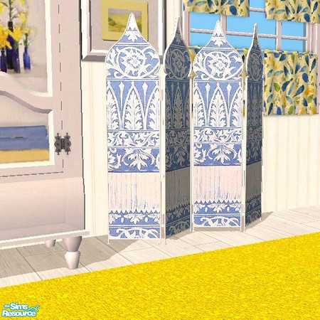 Sims 2 — Yellow Iris Screen by Betsy4arts — A lovely blue and white screen.Betsy's creations