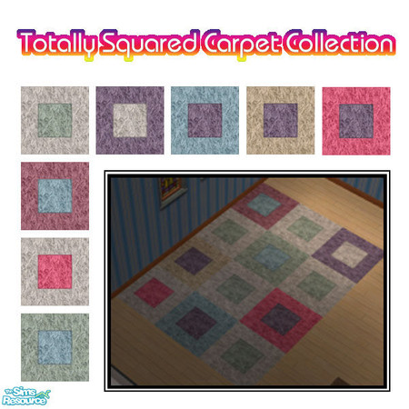 Sims 2 — Totally Squared Carpet Set by belldandelion — These carpets work great by themselves and can combine in a