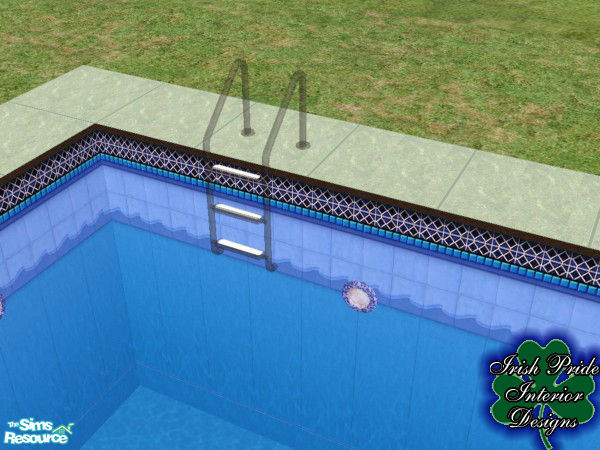 Sims 2 — Smoke Transparent Pool Ladder by Irish Pride — The smoke pool ladder, part of the transparent pool ladder set.