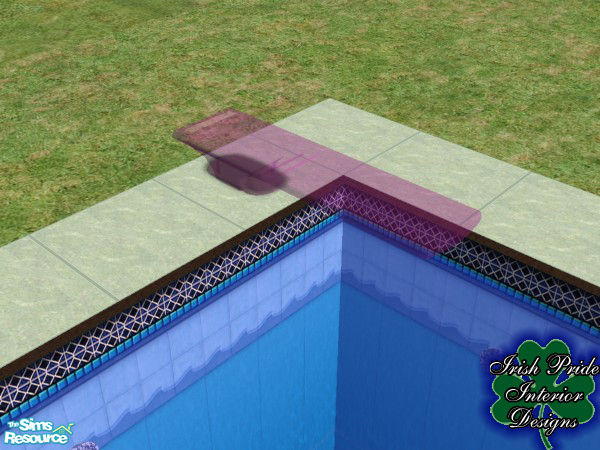Sims 2 — Purple Transparent Diving Board Base by Irish Pride — The purple diving board base, part of the transparent