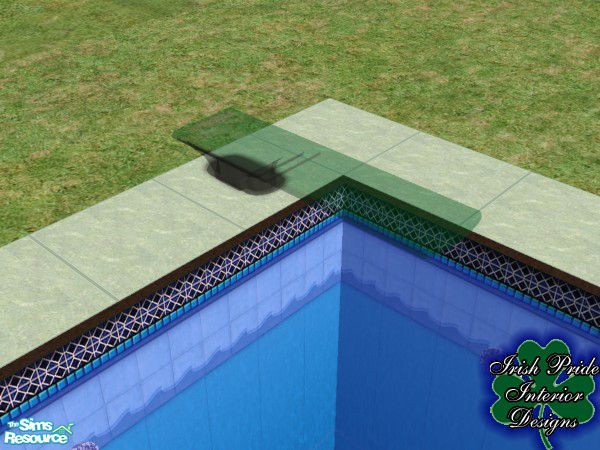 Sims 2 — Green Transparent Diving Board by Irish Pride — The green diving board, part of the transparent diving board