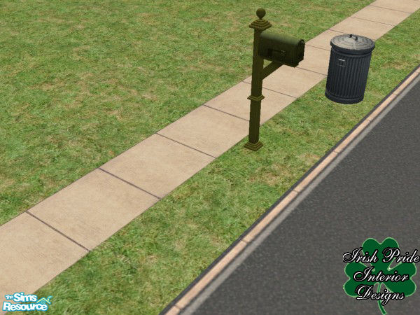 Sims 2 — Brown Mailbox Post by Irish Pride — The Brown recolored mailbox post is a different look from the old white box.
