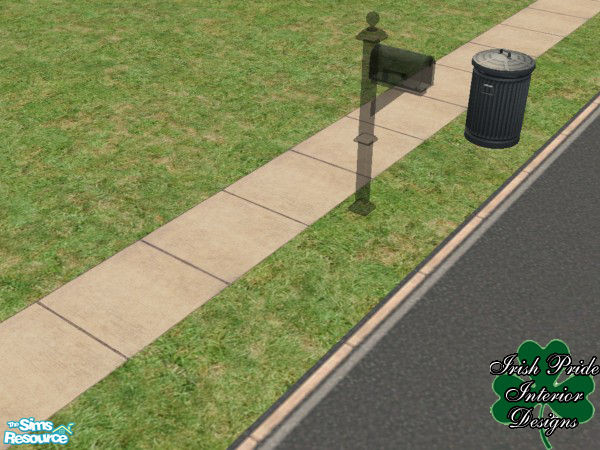 Sims 2 — Black Glass Mailbox Post by Irish Pride — The Black glass recolored mailbox post is a different look from the